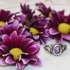Vintage Sterling Silver 925 Amethyst Ring